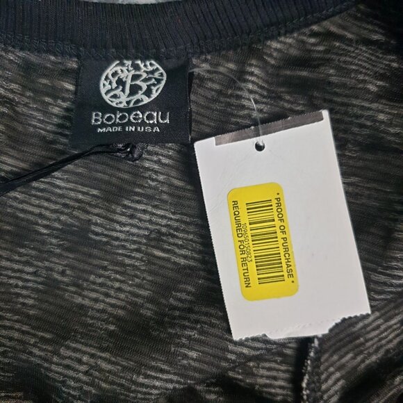 Bobeau Womens L Long Sleeve Zippers Black Cream Houndstooth Top Chic Preppy - Picture 8 of 10